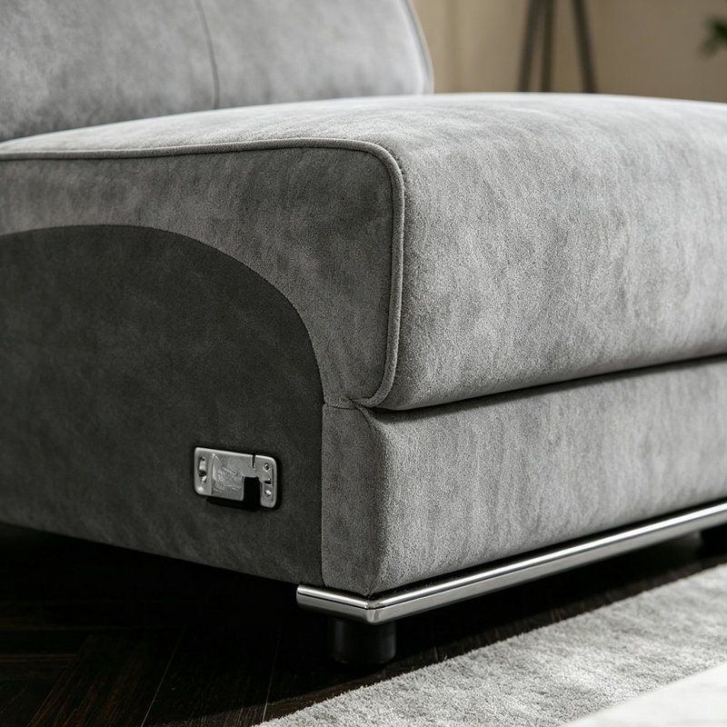 Fauteuil sans accoudoirs moderne en tissu Aarunya