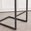Tabouret de bar rembourré avec structure en métal noir robuste pour îlot de cuisine, salon et pub (ensembles de 2 pièces)-911919440