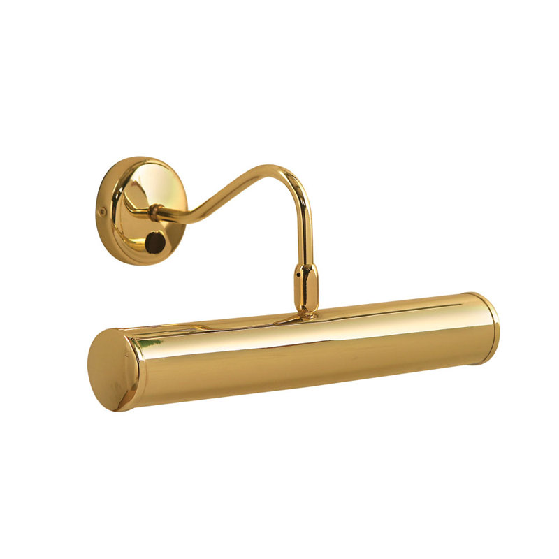 2 -Light Hardwired Dimmable Wall Mounted Picture Light, Polish Brass