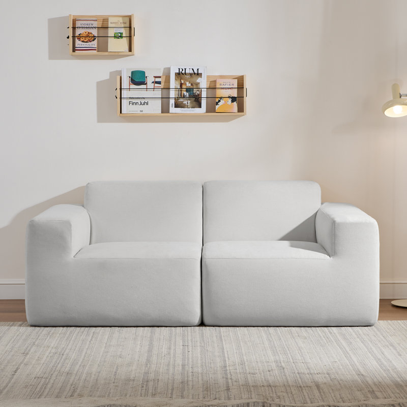 Canapé modulaire Boneless Cloud, Gris, 2, H 28 po x l 75 po x P 38 po
