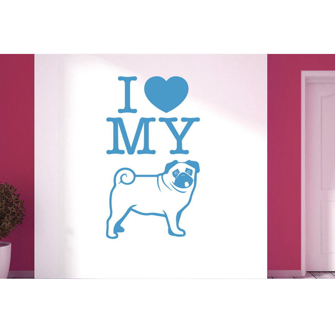 I Love My Dog Wall Sticker