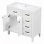 Meuble-lavabo 36 po avec lavabo, armoire de salle de bain avec tiroirs, structure solide et panneau de fibres à densité moyenne-120329958