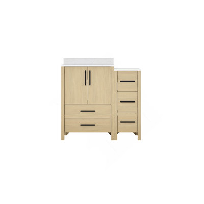 Meuble-lavabo simple 36 po x P 22 po x H 34 po, meuble-lavabo avec comptoir blanc