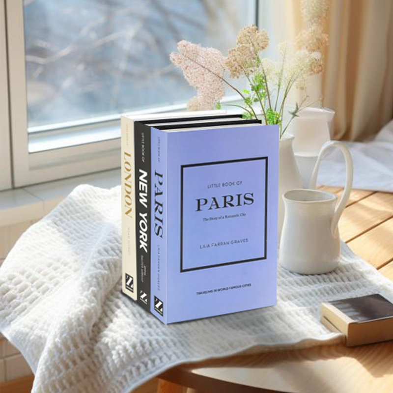 Ensemble de 3 tables basses, villes, beige, noir et bleu clair pour les styles scandinave, bohème et moderne
