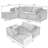 110" Modular Sectional Sofa No Assembly, Compression L-Shape Floor Sectional Couch with Chaise-1966744315