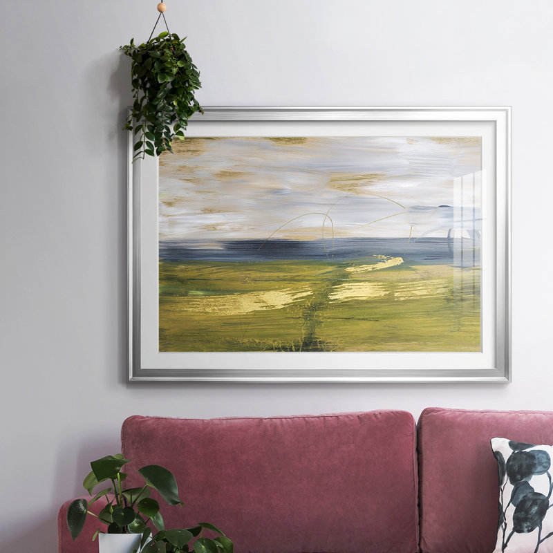 Ciel et terre II, impression sur papier, Argent, H 19 po x l 27 po x P 1,5 po