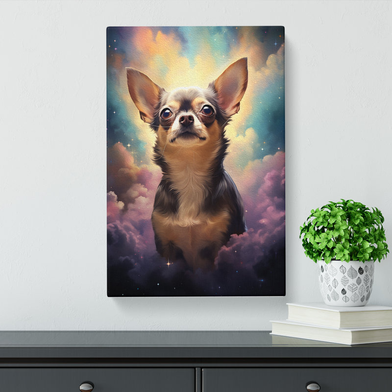Chihuahua Conceptual Art - Wrapped Canvas, 60cm H x 40cm W x 3cm D