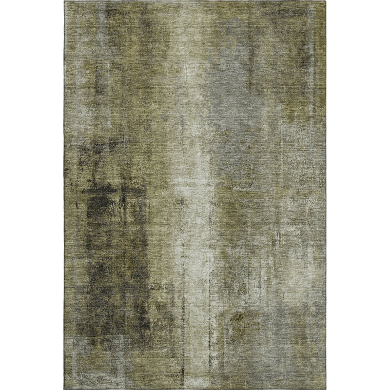 Premium Machine Washable Pinkston AMF1980 Abstract Rug, Rectangle 2'6" x 3'10"