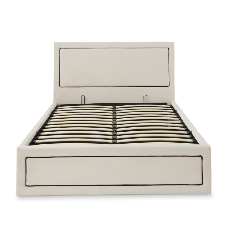Tattianna Upholstered Ottoman Bed, Double (4'6), Cream