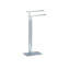2 Rails Freestanding Chromed Blanket Rack Silver