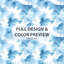 Ensemble de 6 édredons Abstract - Ensemble de literie et de coussins Modern Blue Mist-131229507