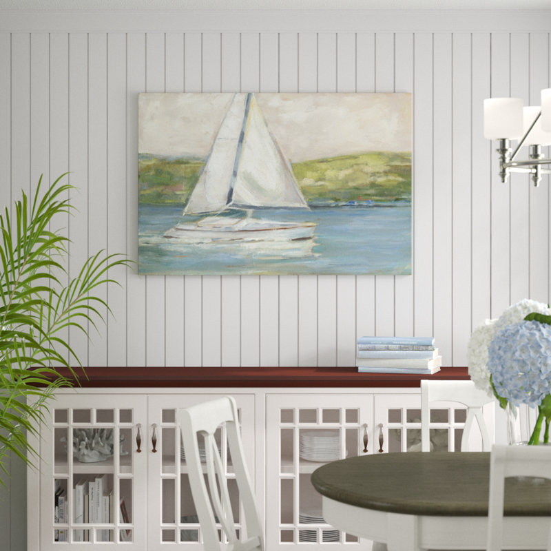 «Off the Coast I», peinture sur toile, H 32 po x l 48 po