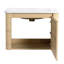 Meuble-lavabo de 40 po avec fonction murale, lavabo en céramique blanche, tablettes de rangement, porte à fermeture en douceur, contreplaqué en chêne américain pour une meilleure organisation, petites charnières de fermeture, 45 cachées-129959511