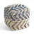 Wool & Cotton Upholstered Pouf Ottoman