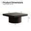 Table basse 34,6 po carrée avec dessus de parquet et base cylindrique-288737105
