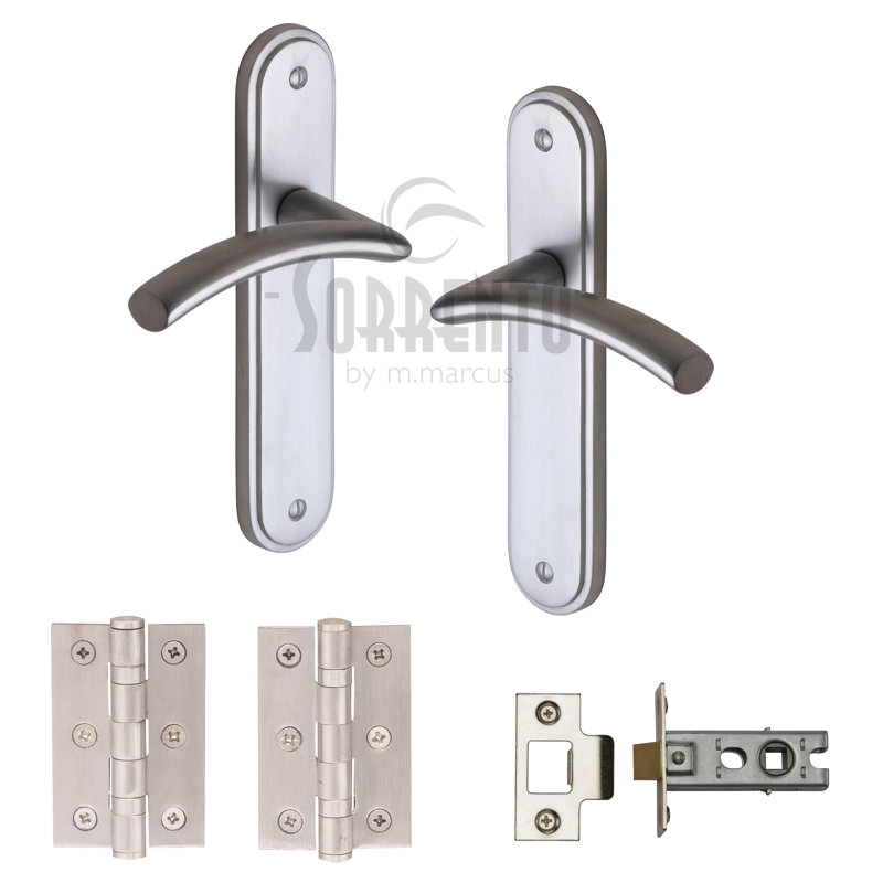 Heritage Brass Tosca Door Handle Kit, Satin Chrome