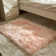 Haja Pink Fluffy Faux Sheepskin Fur Shag Area Rug