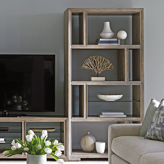 40"W x 18"D x 80"H  Windsor Open Bookcase