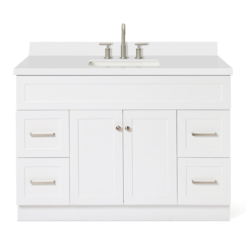 Ensemble de meuble-lavabo simple 49 po Hamlet, Blanc, Blanc