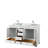 Deborah 60 " W Freestanding Standard Free Standing Single Double Vanity Bathroom Vanity With Marble Top with Mirror-23113260-80209531