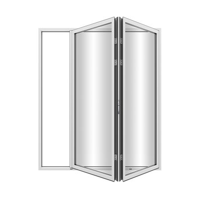 KaMic EliteFold 72" Wide 2-Panel Aluminum Bi-Fold Patio Door with Low-E Argon Glass – Left-or-Right Outswing