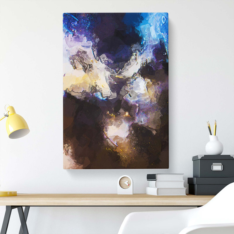 Splatter Of Paint In Abstract - Wrapped Canvas, 60cm H x 40cm W x 3cm D
