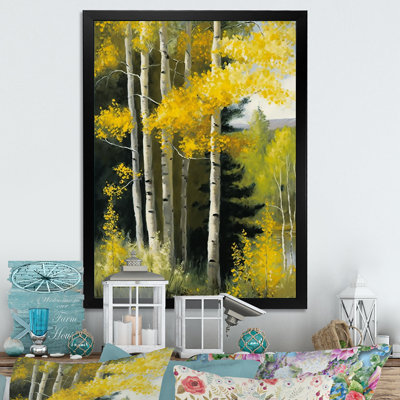 " Yellow Leaf Birches In The Forest II "