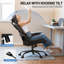 Chaise de bureau ergonomique en filet à haut dossier avec support lombaire réglable, accoudoirs rabattables, appui-tête et inclinaison pivotante pour les sièges de bureau et de maison-1949849616