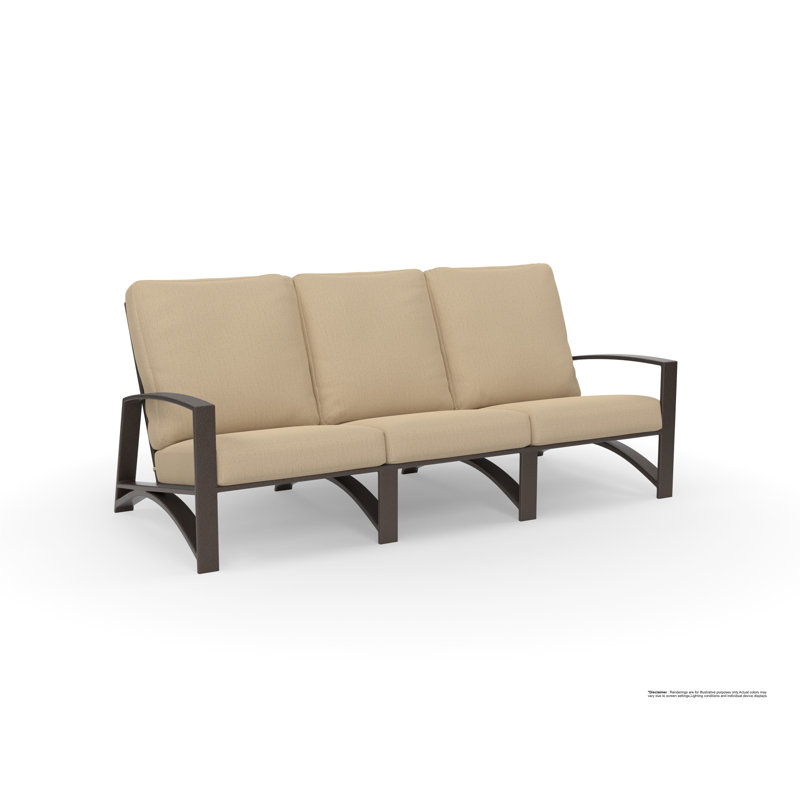 Arc Outdoor 3 - Seat Patio Sofa, Namibia Grey, Copper Creek