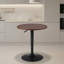 Ensemble de 2 tables de salle à manger rondes modernes de 23,6 po, tables à piédestal à base réglable pour cuisine, coin repas-1241191941