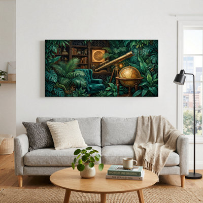 Ensemble de 1 toile murale Jungle Library