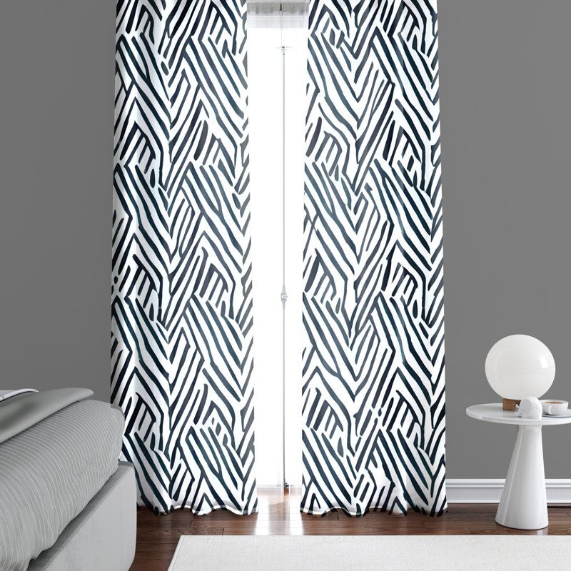 Paire de rideaux semi-transparents en polyester Dezerey, L 20 po x L 52 po