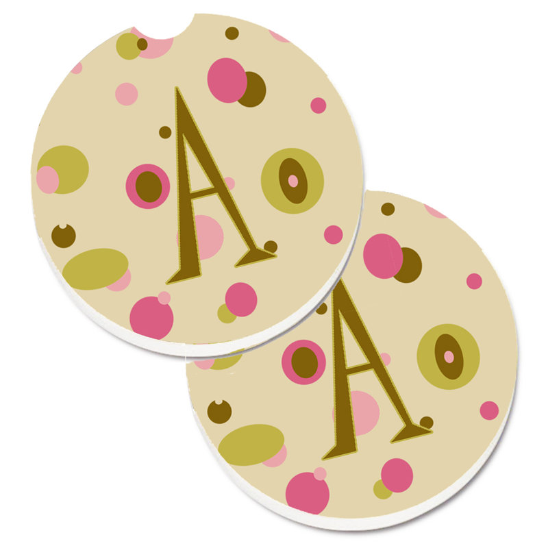 Sous-verre Initiale Monogram, A, Brun clair