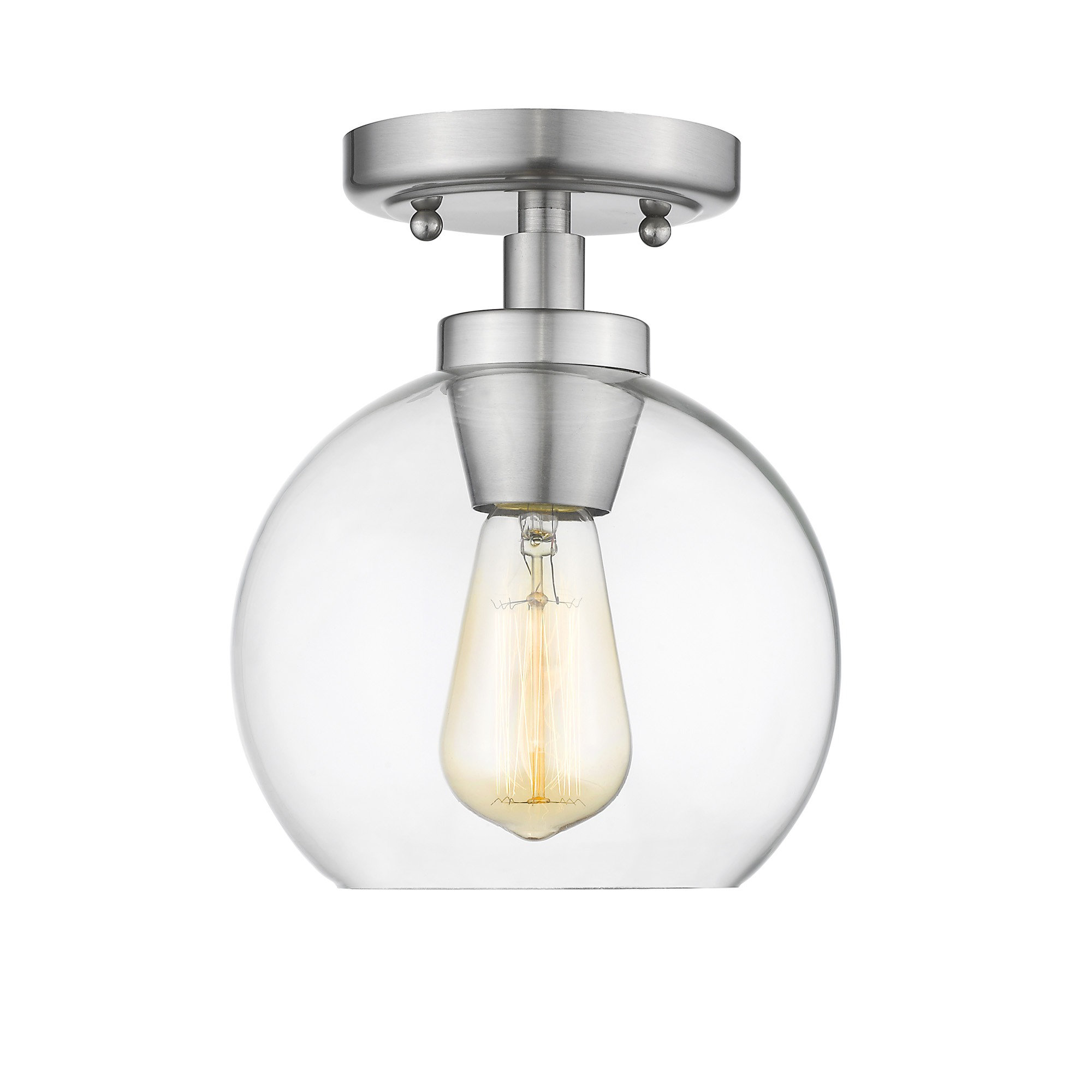 Beachcrest Home Saltash Glass Semi Flush Mount & Reviews | Wayfair