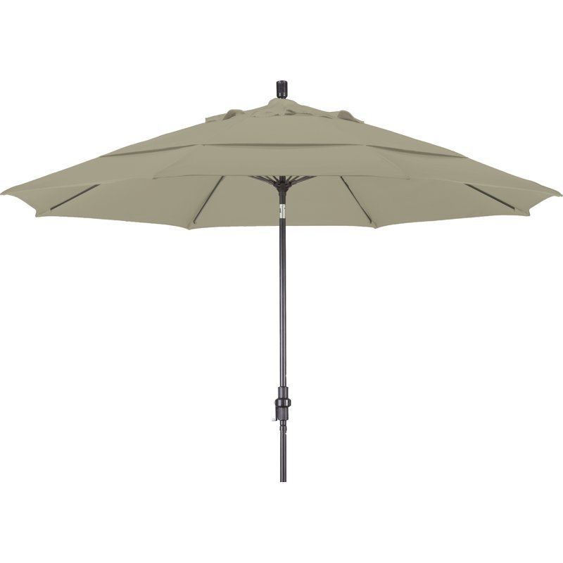 Parasol de marché 11 pi Leiker, Taupe, Blanc mat