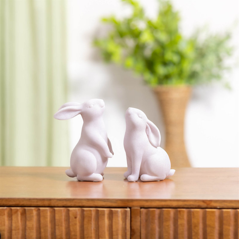 Figurine lapin Blush Glitter (ensemble de 2)