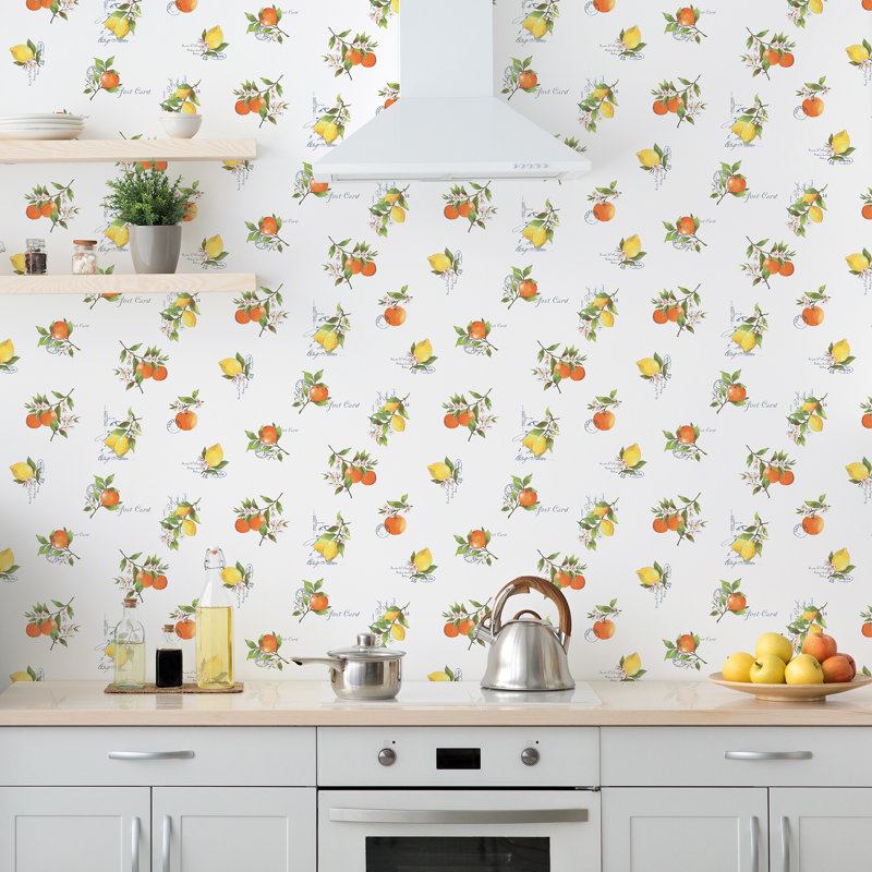 Kerwin Citrus Toss Tree Leaf 10m X 53cm Wallpaper Roll