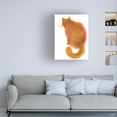 Ginger Cat by Elena Bolgova - Wrapped Canvas Painting