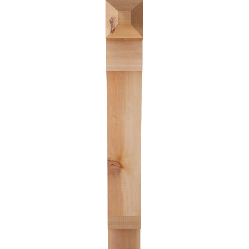 H Support en bois / corbeau, Western Red Cedar (Smooth), H 30 po x l 3,5 po x P 18 po
