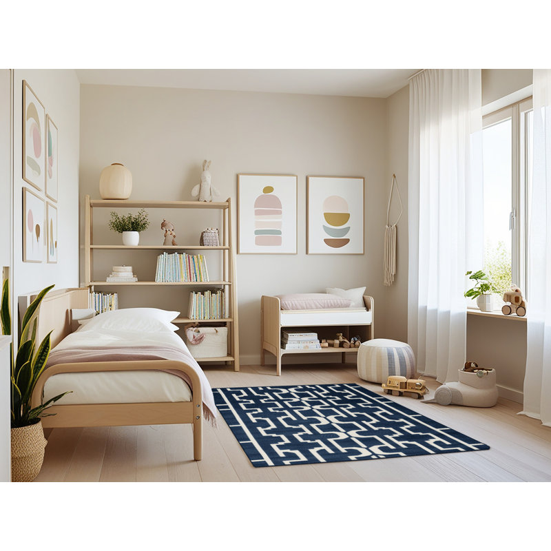Tapis gris en treillis lavable à la machine, Rectangulaire 3 pi x 5 pi