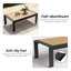 Table de bout rectangulaire en aluminium