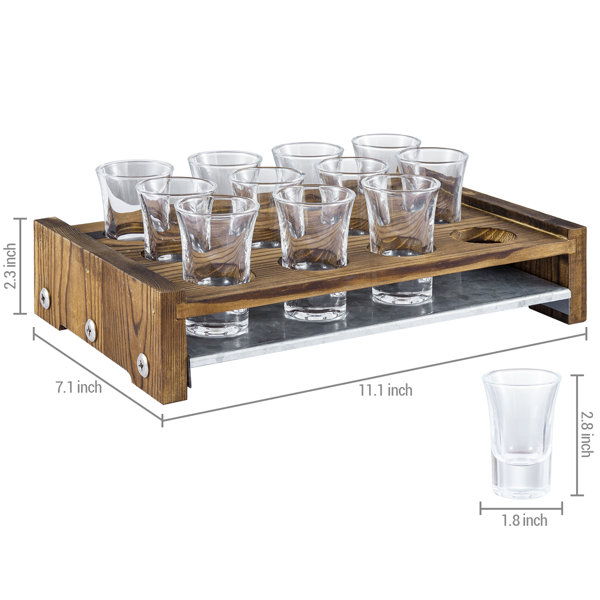 2 Piece Glass Beer Flight Set (Set of 2) Millwood Pines