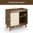 Buffet Sideboard Mid Century Floor Storage Cabinet With Sliding Door And Adjustable Shelves