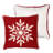 Snowflake Indoor/Outdoor Polypropylene Hooked Pillow, 18"x18"