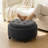 Fabric-covered Circular Footstool With A Removable Lid, Storage Seat, Hand-stitched Buckle Decoration Design, Suitable For Use In Living Rooms, Bedrooms, And Offices.-1190628351