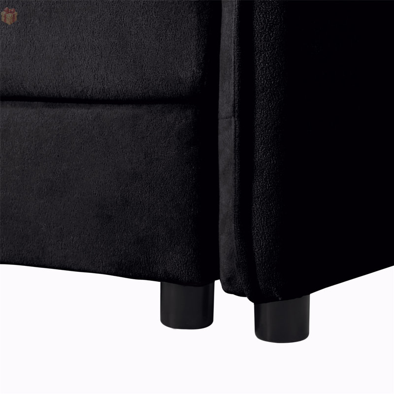 Spacieux canapé rembourré en chenille avec coussins à deux couches et design élégant pour un confort ultime