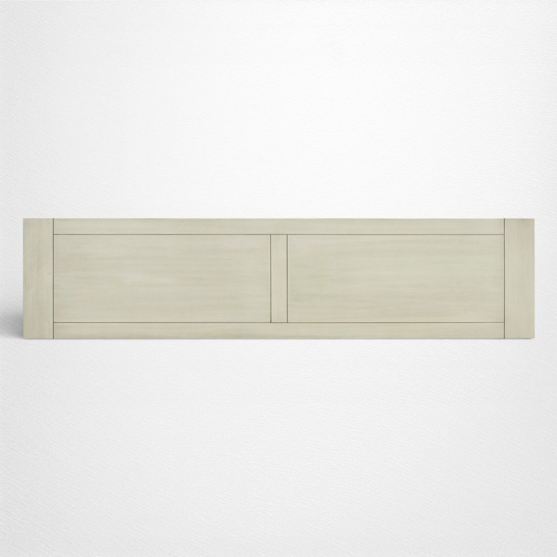 Console longue avec tiroirs et tablette Cervantez, Blanc antique