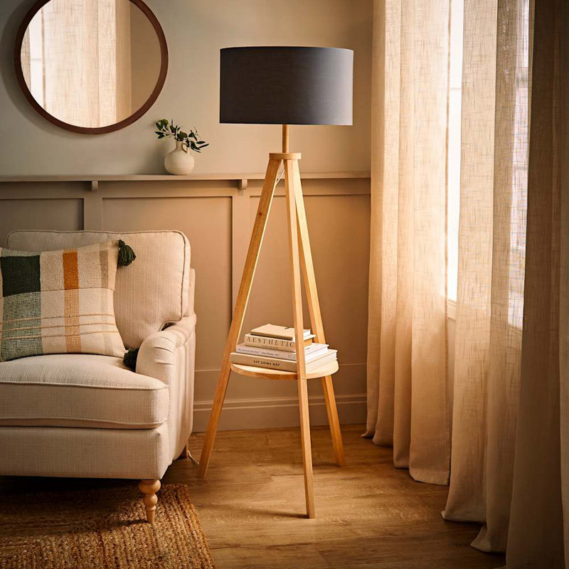 130cm Tripod Floor Lamp, Grey