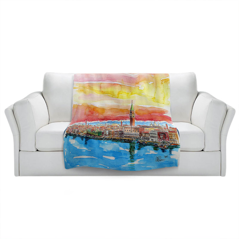  Fabuleuse couverture Venise Italie Alpes II, 68 po x 80 po