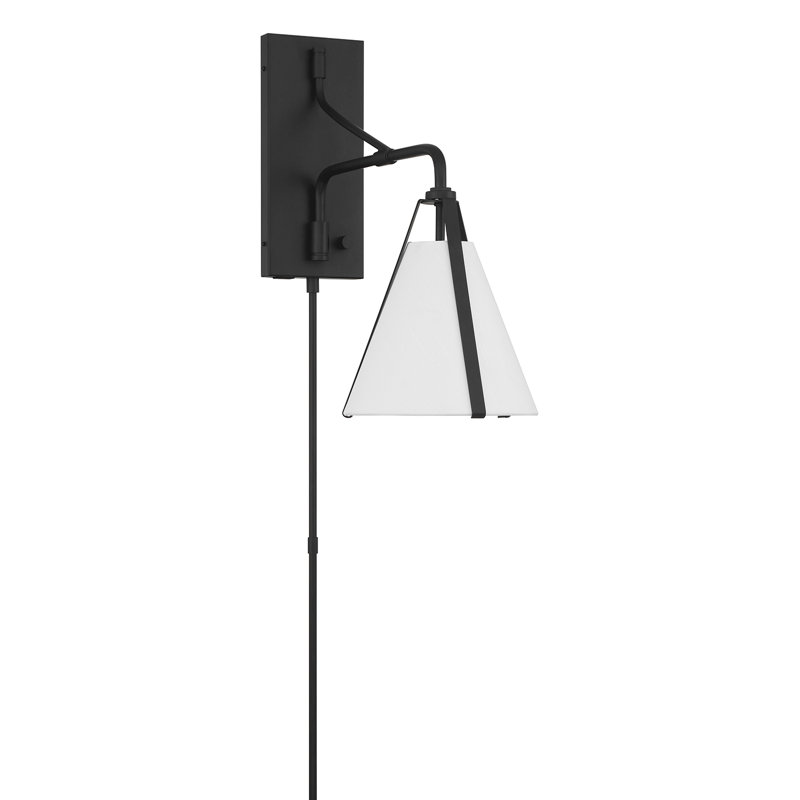 Bergen 1 Light Task Sconce, Black